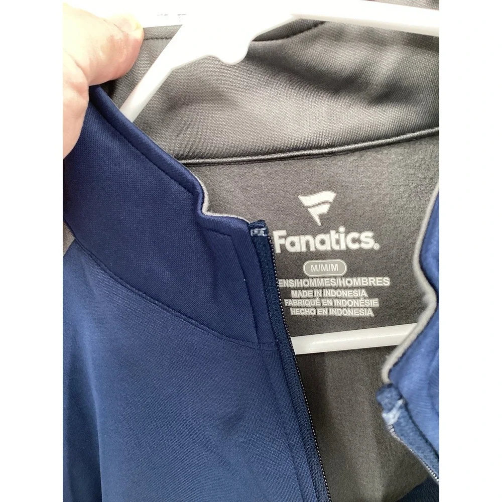 NWT Mens Fanatics Tampa‎ Bay Rays long sleeved 1/4 zip performance pullover Blue